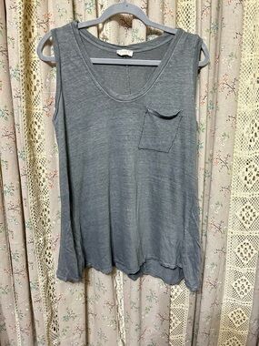 Suzy D London 100% Linen Swing Tank Top Made in Italy S/M